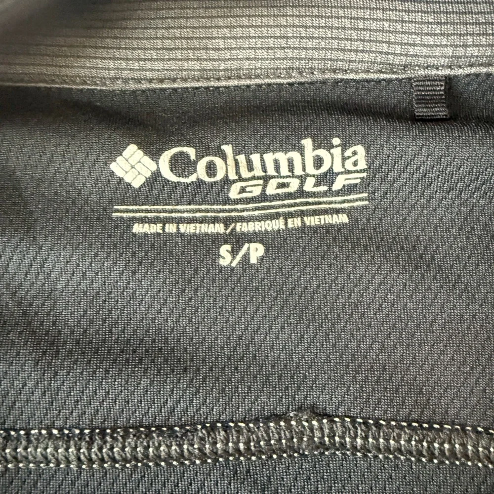 Columbia Golf Quarter Zip Pullover Mens Small Black Mizzou Tigers Omni-Wick